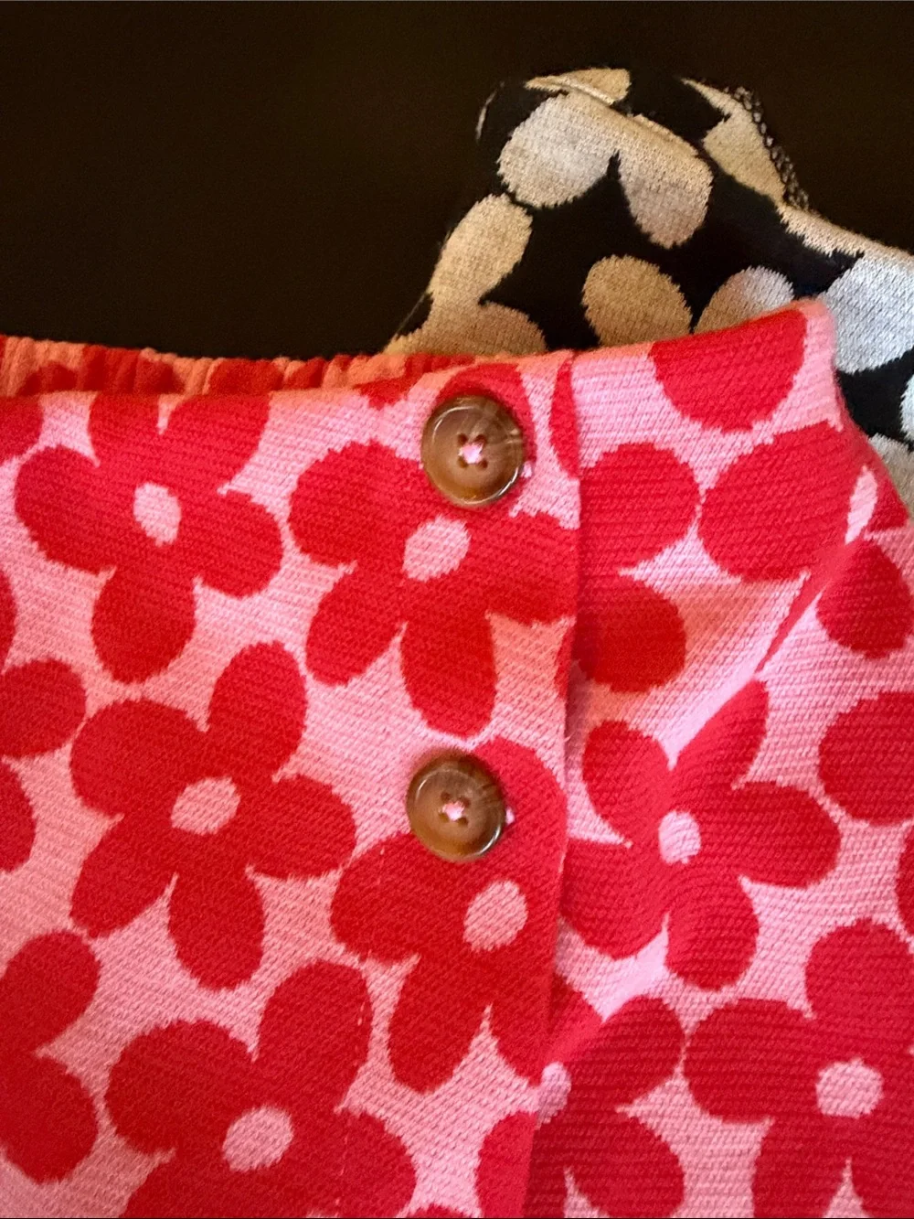 Matching Daisy Floral Lounge Skorts Bundle Pink & Black Girls Pull-On Skorts